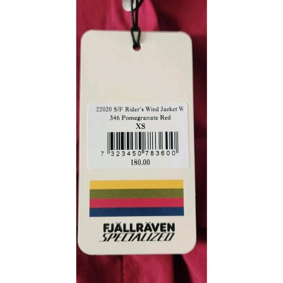 Fjallraven x Specialized Riders Wind Jacket Women's XS Pomegranate Red NWT $179 - Picture 7 of 9